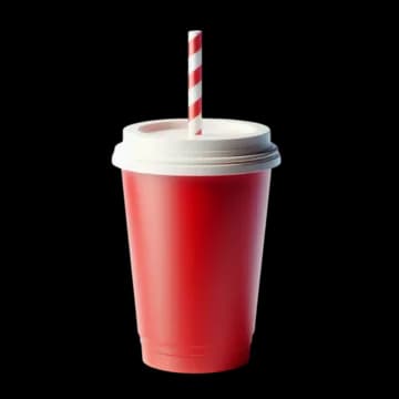 Iced coffee in a clear cup with cream swirl
