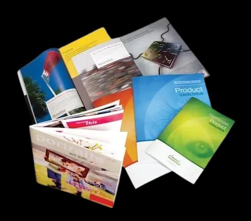 Printed product catalog pages