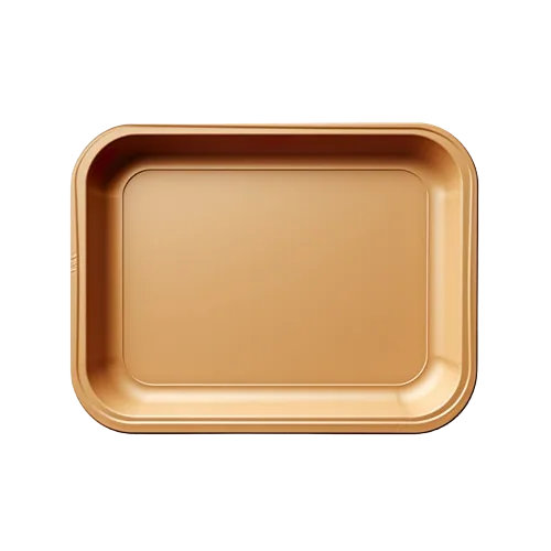 Catering-style food on serving trays